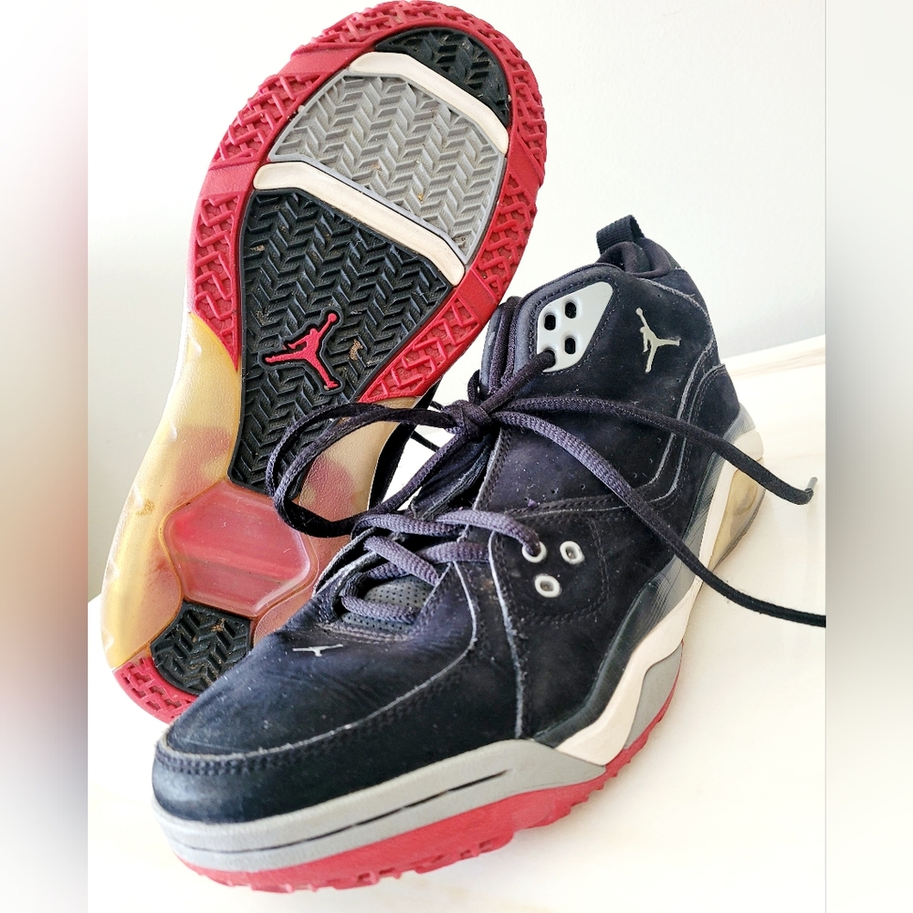 Air Jordan Ol'School III 5/8th Bred Black&Red  Genuine Leather Sneakers Men's 10
